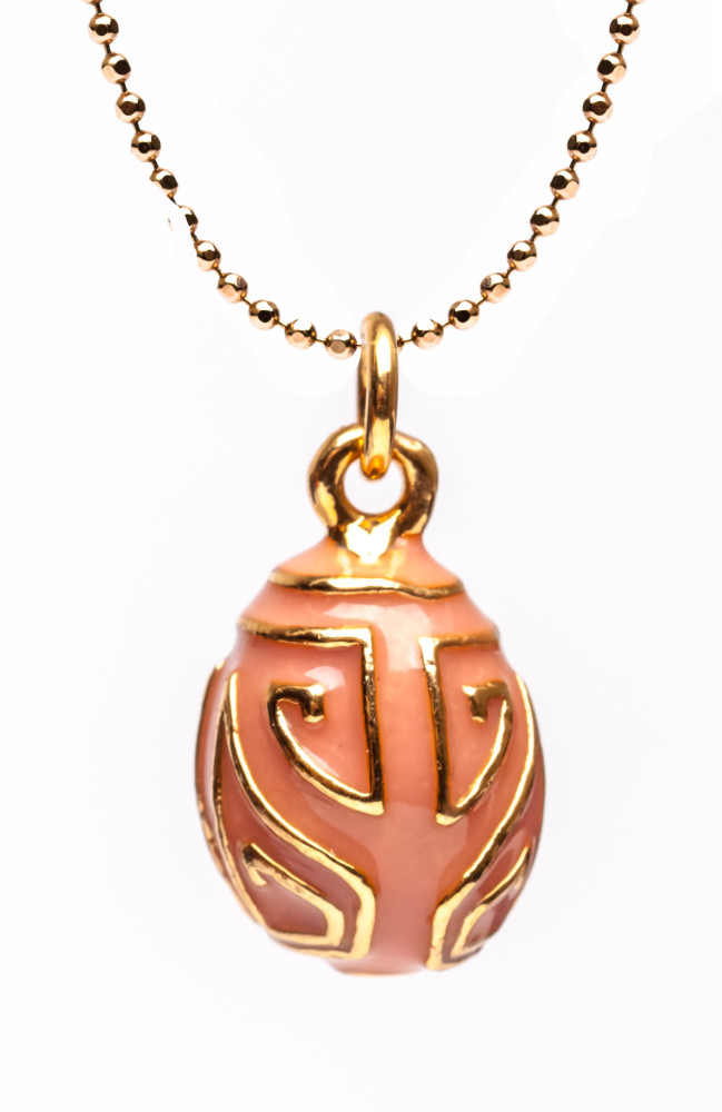 Abstraction Pink Egg Pendant