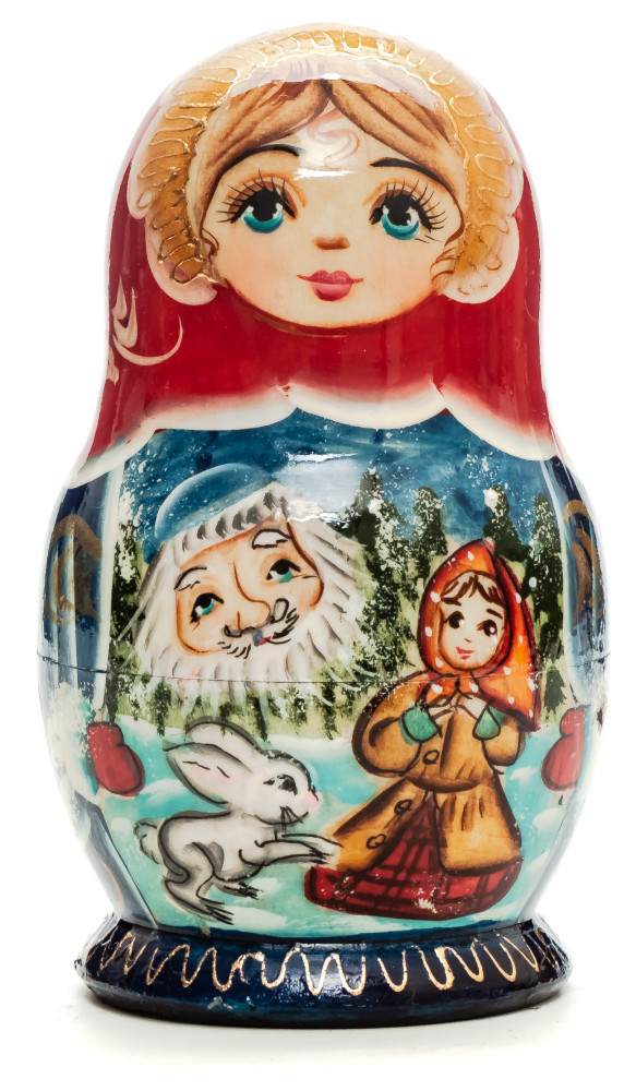 Shop Exclusive Nesting Dolls 110mm Morozko hand painted Matryoshka doll 5pcs online at Skazka.site | Eligible for fast shipping and free returns. 110mm Morozko hand painted Matryoshka doll 5pcs