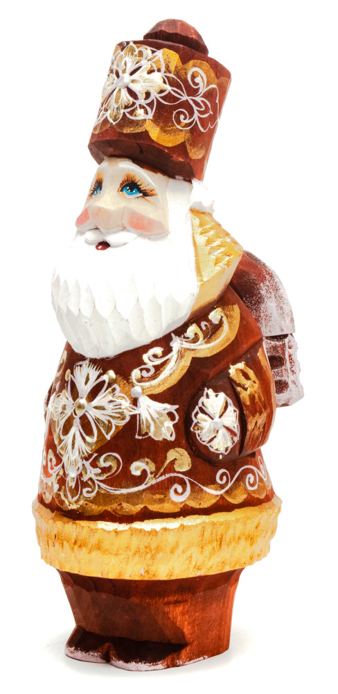 160 mm Santa Claus with a bag of gifts (by Igor Carved Wooden Figures Studio)
