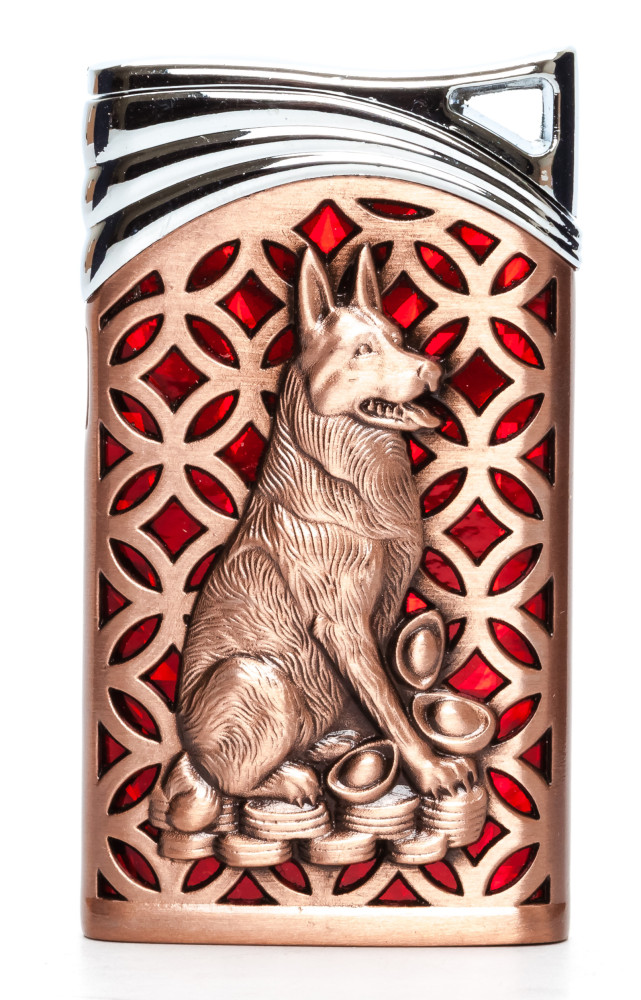 German Shepherd Dog Gas Metal Lighter (by Sergio Accendino)