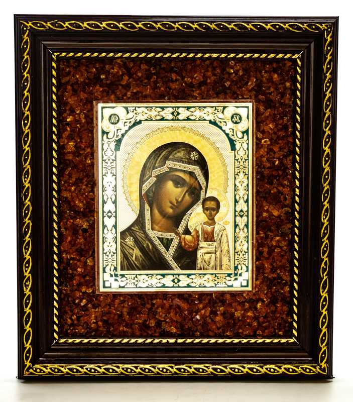 200x230mm Kazanskaya Godmother handpainted wooden Icon (by Galina Studio)