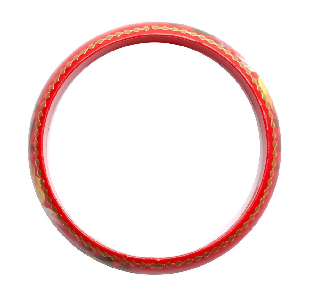 80x20 mm Zhostovo Hand Painted Bracelet (by Lada Workshop)