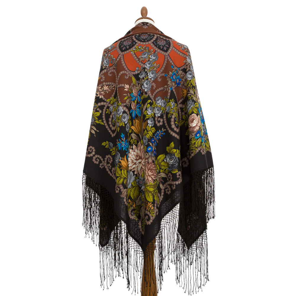 Shop Thick Woolen Fabric Shawls with Silk Fringe 148x148 cm Шаль «Цыганка Аза» online at Skazka.site | Eligible for fast shipping and free returns. Шаль «Цыганка Аза»