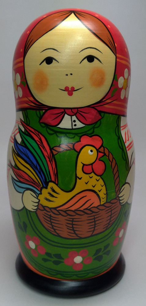 Shop Exclusive Nesting Dolls 160 mm Mother with Cockerel with a Candy hand painted Traditional Russian Wooden Matryoshka doll 5 pcs (by Igor Malyutin) online at Skazka.site | Eligible for fast shipping and free returns. 160 mm Mother with Cockerel with a Candy hand painted Traditional Russian Wooden Matryoshka doll 5 pcs (by Igor Malyutin)
