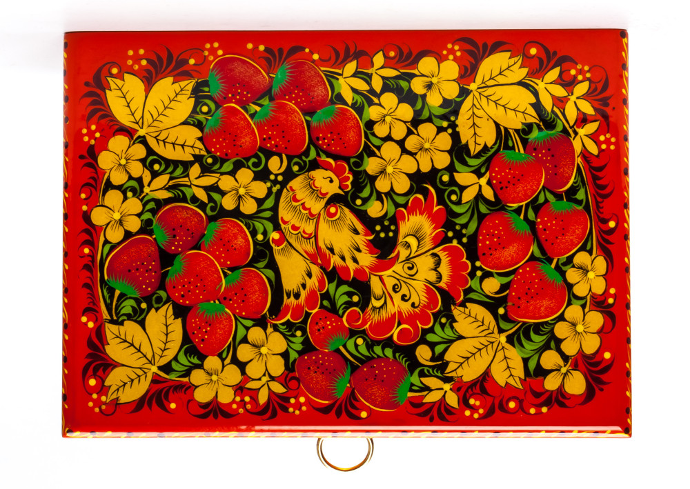 170x130 mm Khokhloma Painting Jewellery Wooden Box