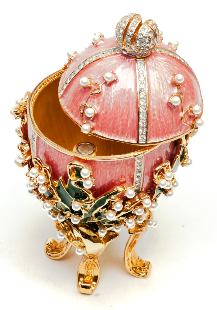 160 mm The Lilies of the Valley Pink Easter Egg