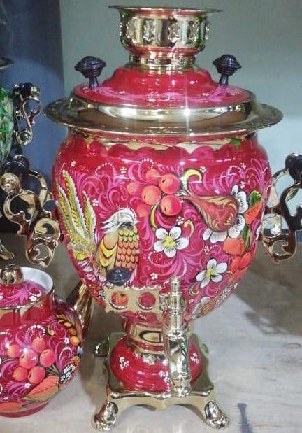 Phoenix Hand Painted Electric Samovar Kettle