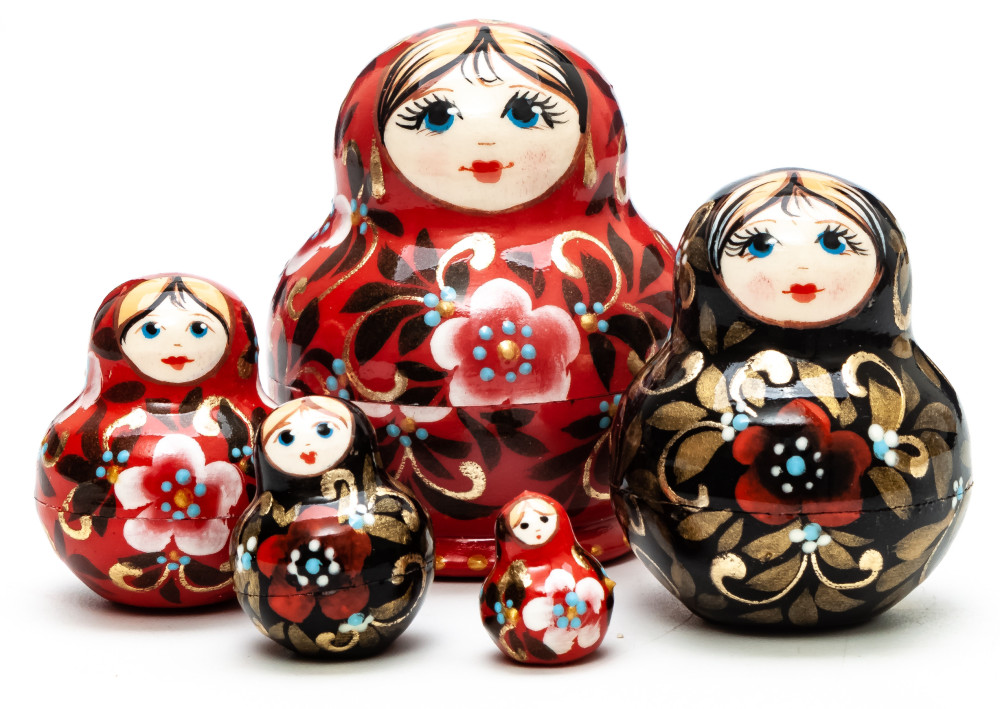 55 mm Khokhloma 5pcs (by A Studio)