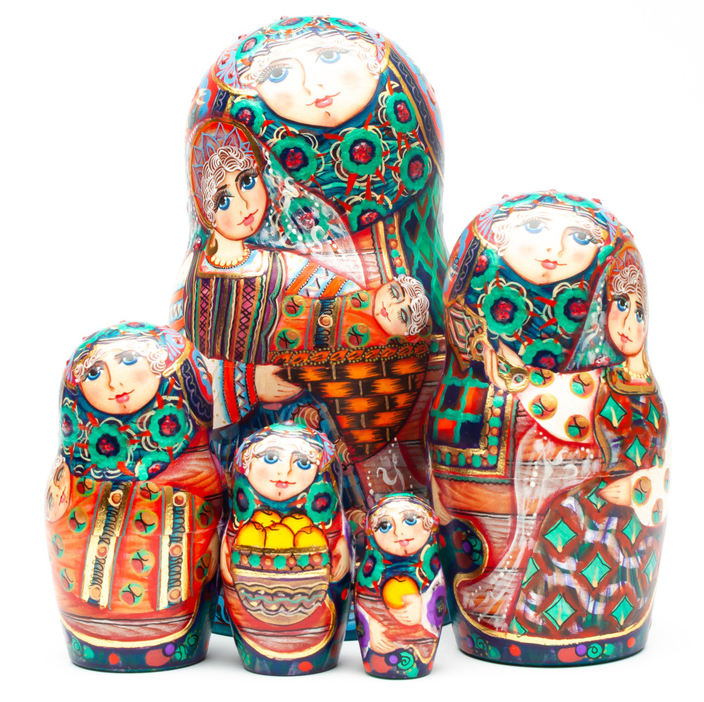 Shop Exclusive Nesting Dolls 5 pcs Russian Family Matryoshka Dolls painted by M Bogachev online at Skazka.site | Eligible for fast shipping and free returns. 5 pcs Russian Family Matryoshka Dolls painted by M Bogachev