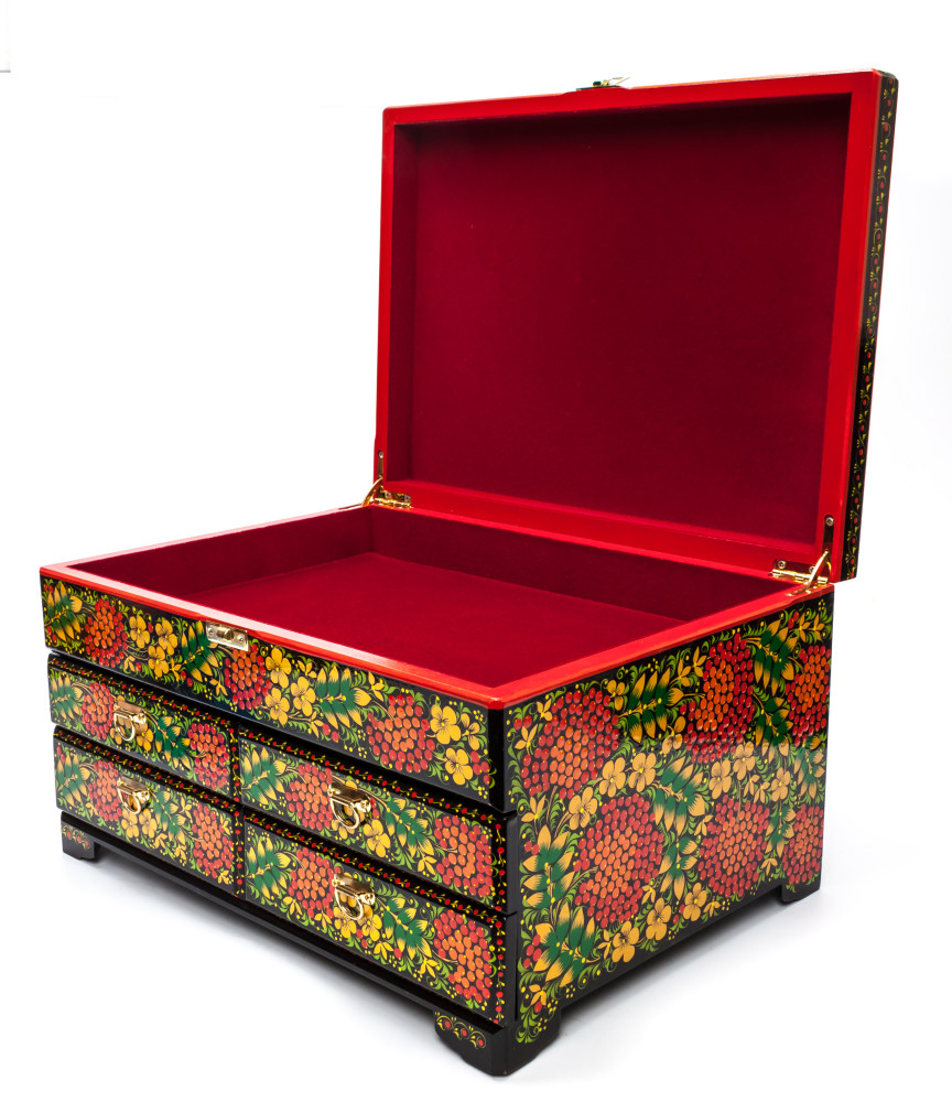 320x230 mm Khokhloma Painting Jewellery Wooden Box