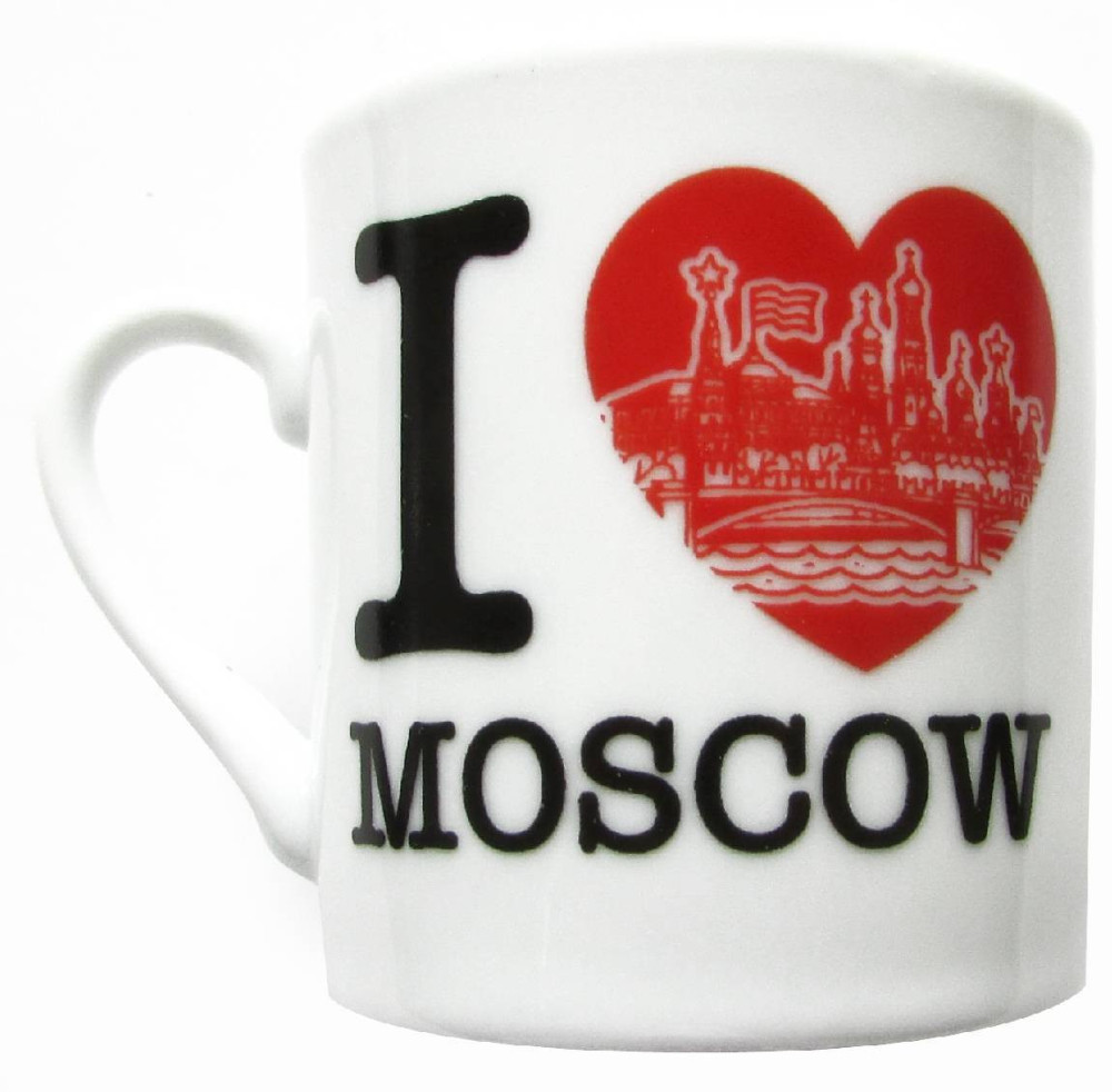 Мини-кружка "Я люблю Москву", высота 5,3 см