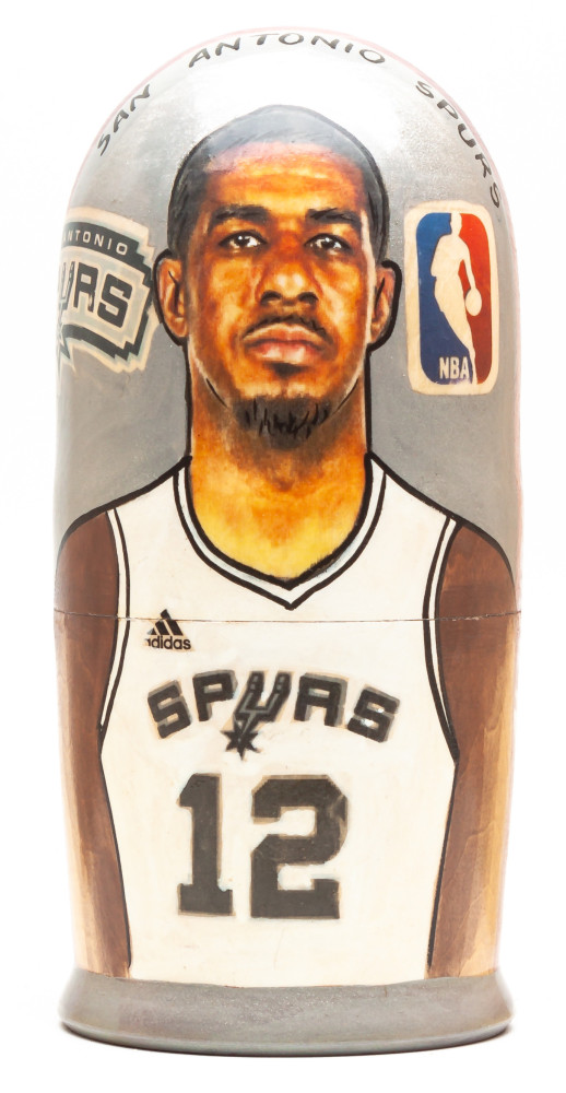 180mm Aldridge from San Antonio Spurs Hand Painted Matryoshka Doll 5 pcs (by Konstantin Studio)