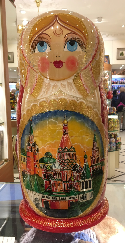 620 mm Moscow Churches Hand painted Russian Matryoshka doll 40 pcs (by Valery Studio)