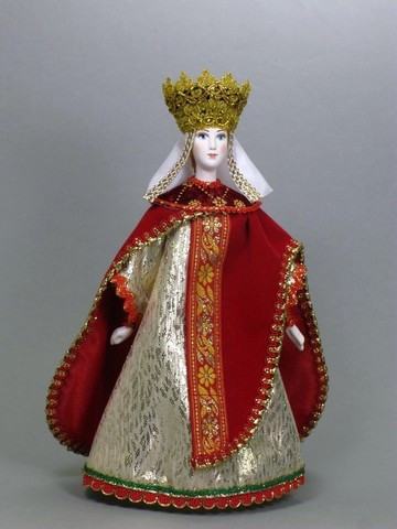 Russian Princess hand made Porcelain Doll in a Crown - 11 Inches (by Le Russe)