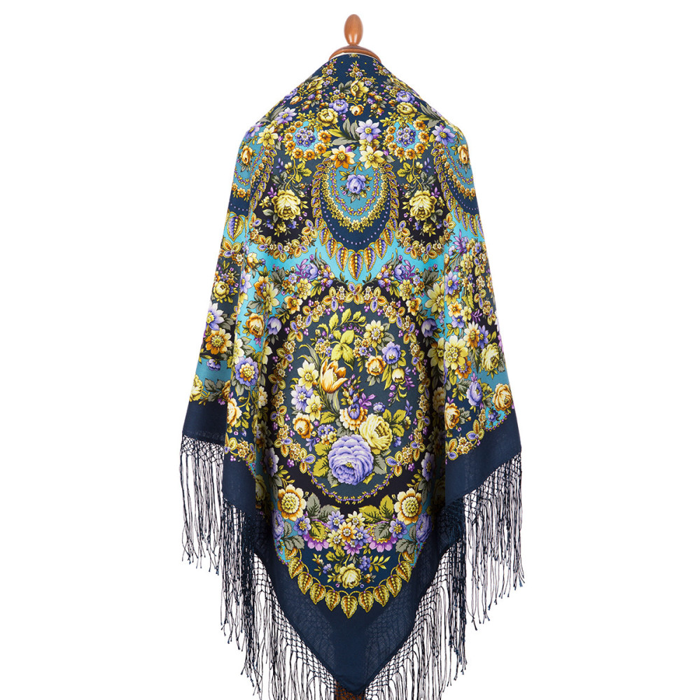 Shop Thick Woolen Fabric Shawls with Silk Fringe 148x148 cm Шаль «Душа розы» online at Skazka.site | Eligible for fast shipping and free returns. Шаль «Душа розы»