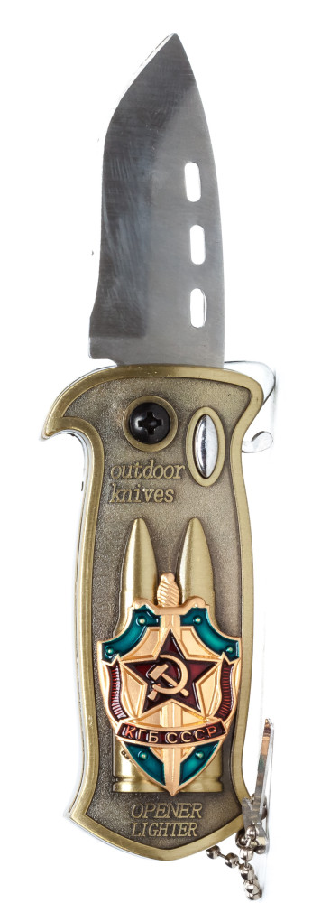 USSR KGB Pocket Knife Gas Metal Lighter (by Sergio Accendino)