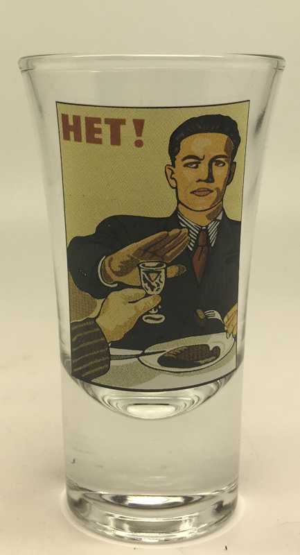 Soviet Propaganda Poster Shot Glass
