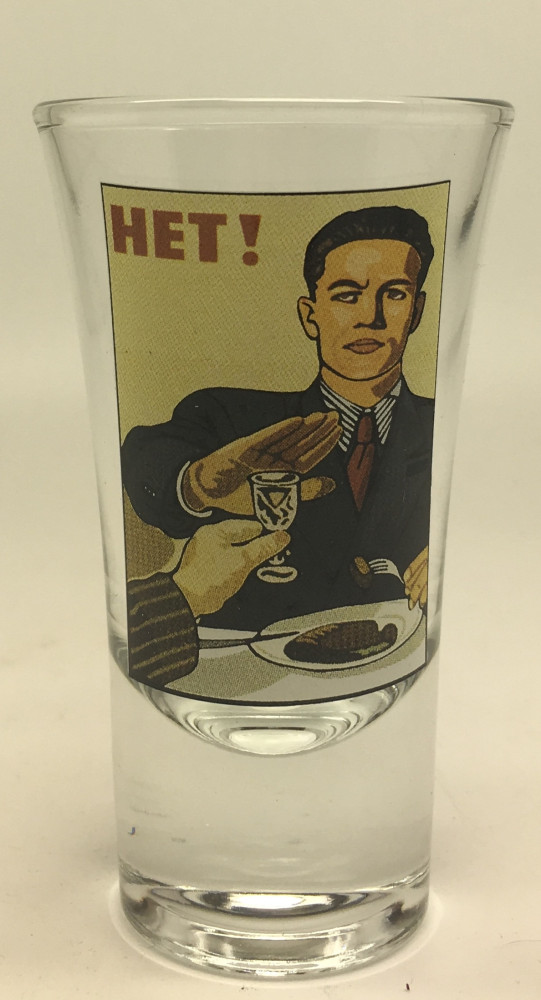 Soviet Propaganda Poster Shot Glass