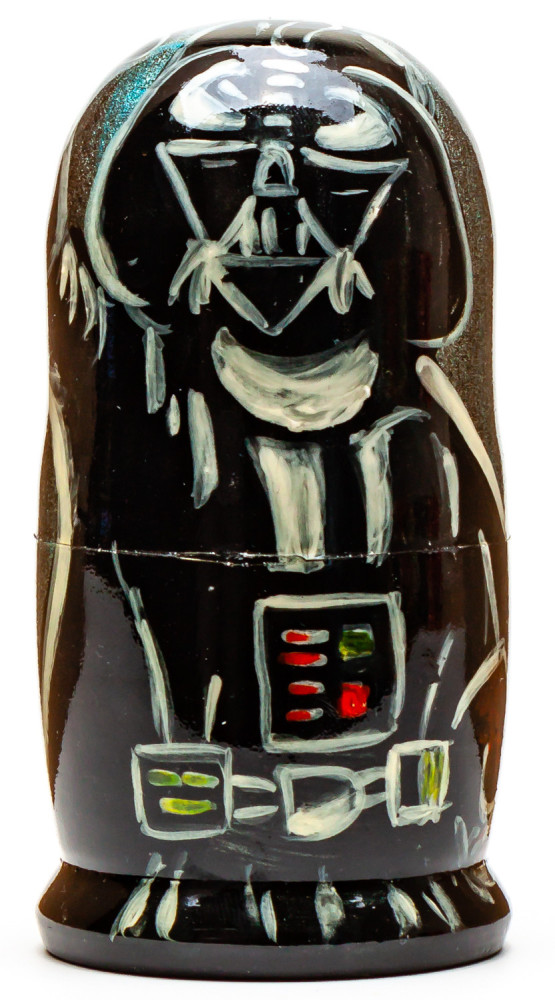 110mm Darth Vader Hand Painted Matryoshka Doll 5 pcs (by Konstantin Crafts)