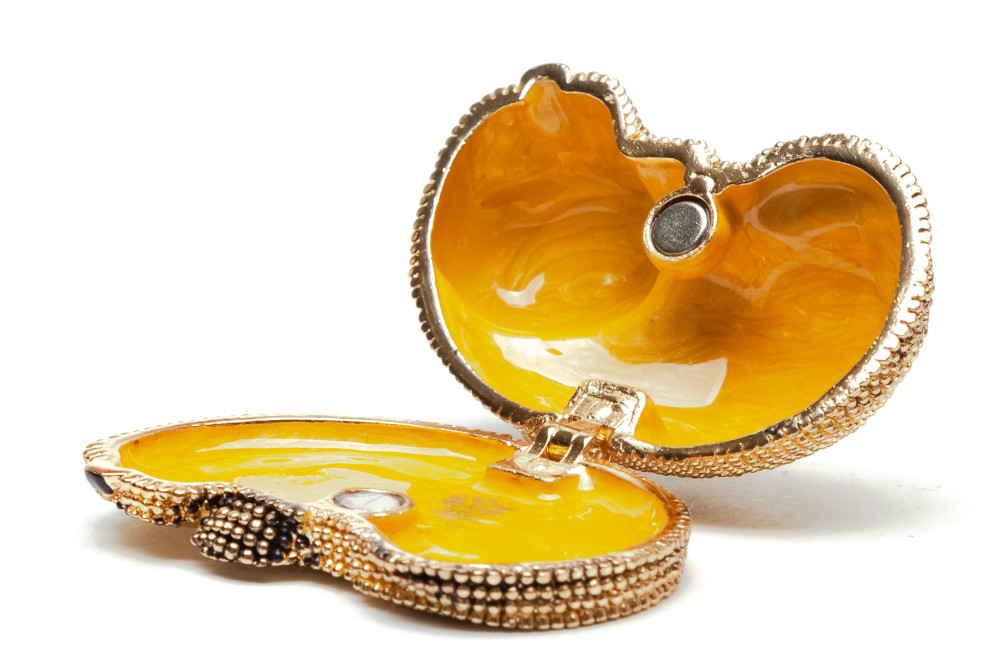 50 mm Small Cat Golden Jewellery Box