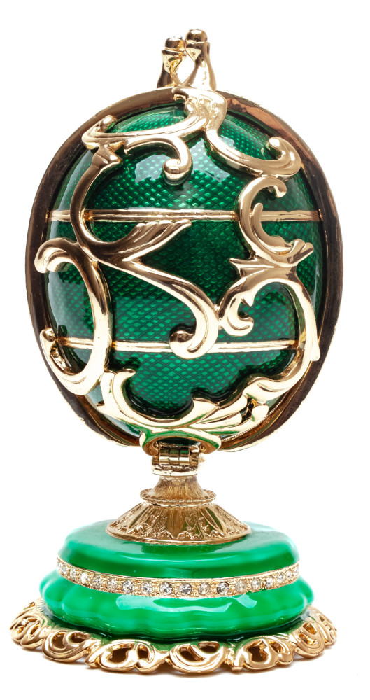 125 mm Ornamental GreenMedium Easter Egg with the Gift insude