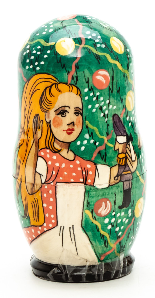 80 mm The Nutcracker hand painted wooden Matryoshka 3 pcs (by Vasily Crafts)
