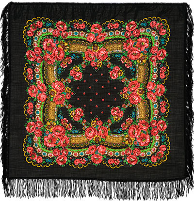 Shop Woolen Scarves with Woolen Fringe 89x89 cm 89x89 cm Poppy color Woolen Shawl with Woolen Fringe Pavlovo Posad Manufactory online at Skazka.site | Eligible for fast shipping and free returns. 89x89 cm Poppy color Woolen Shawl with Woolen Fringe Pavlovo Posad Manufactory