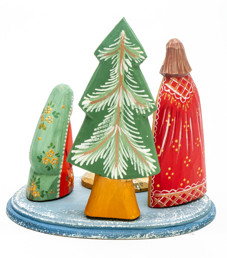 Nativity Set of 4 handpainted Carving Wooden Figures