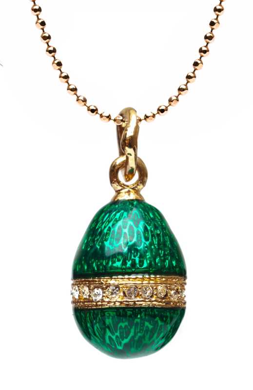 Big Shell Green Egg Pendant