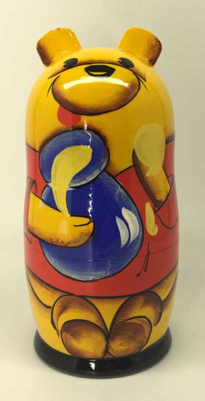 Winnie the Pooh hand painted wooden Matryoshka Doll 5pcs painted by Marina