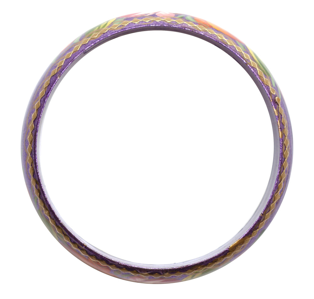 80x20 mm Zhostovo Hand Painted Bracelet (by Lada Workshop)