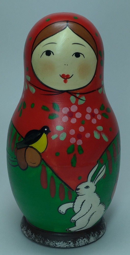 Shop Exclusive Nesting Dolls 110 mm Mistress with Hare hand painted Traditional Russian Wooden Matryoshka doll 5 pcs (by Igor Malyutin) online at Skazka.site | Eligible for fast shipping and free returns. 110 mm Mistress with Hare hand painted Traditional Russian Wooden Matryoshka doll 5 pcs (by Igor Malyutin)