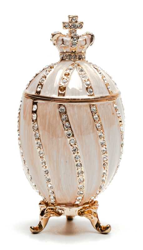 80 mm Beige Twisted Eater Egg with the Crown