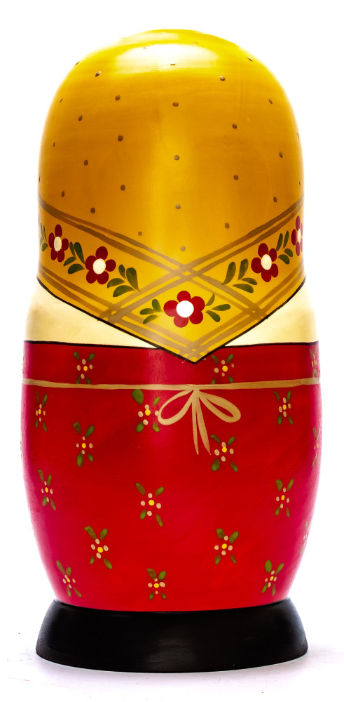 230mm Mistress with Daughter hand painted Traditional Russian Wooden Matryoshka doll 7 pcs (by Igor Malyutin)