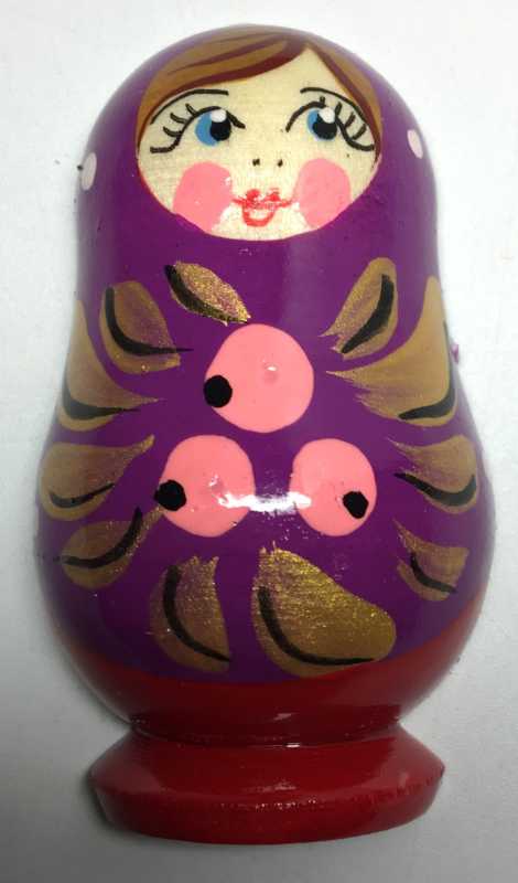 40x65 mm Russian Matryoshka hand painted Wooden Fridge Magnet (by Oleg Magnets)