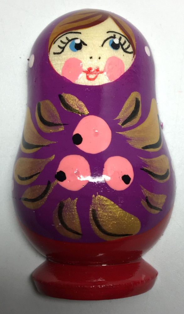 40x65 mm Russian Matryoshka hand painted Wooden Fridge Magnet (by Oleg Magnets)