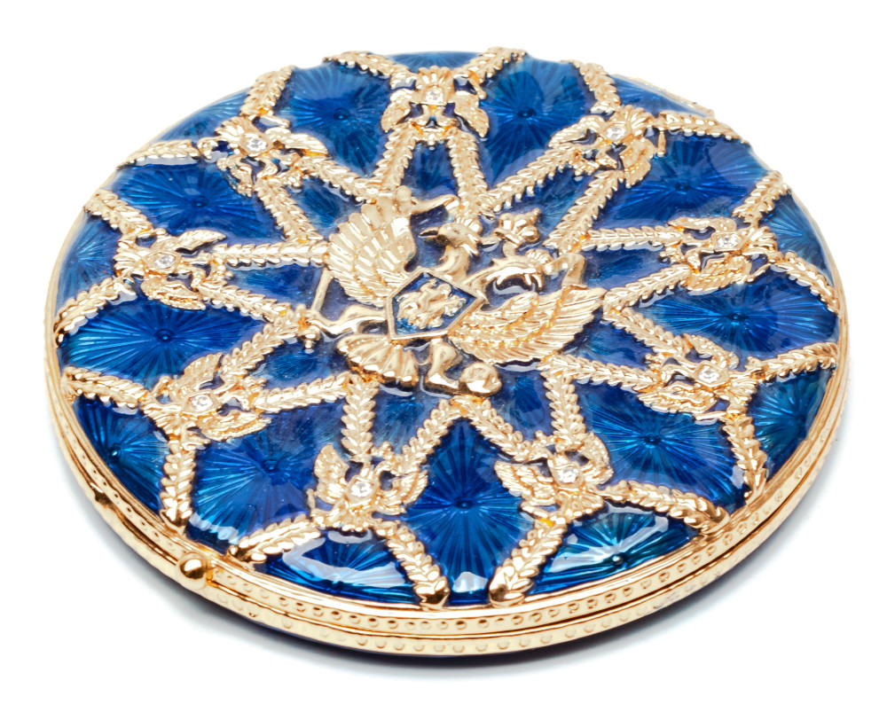70 mm Royal Eagle Blue Compact Mirror