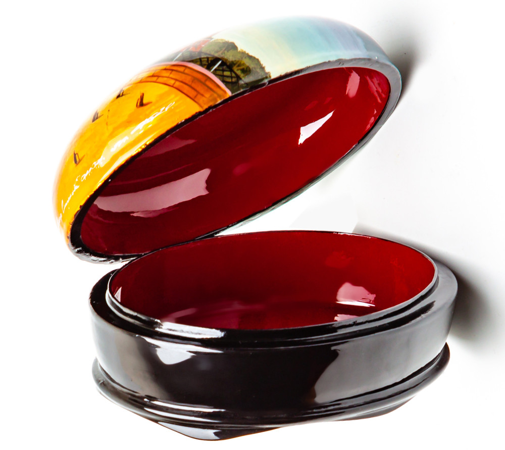 100x130mm Saint Basil Cathedral Hand Painted Jewellery Box (by Tatiana Shkatulka Crafts)