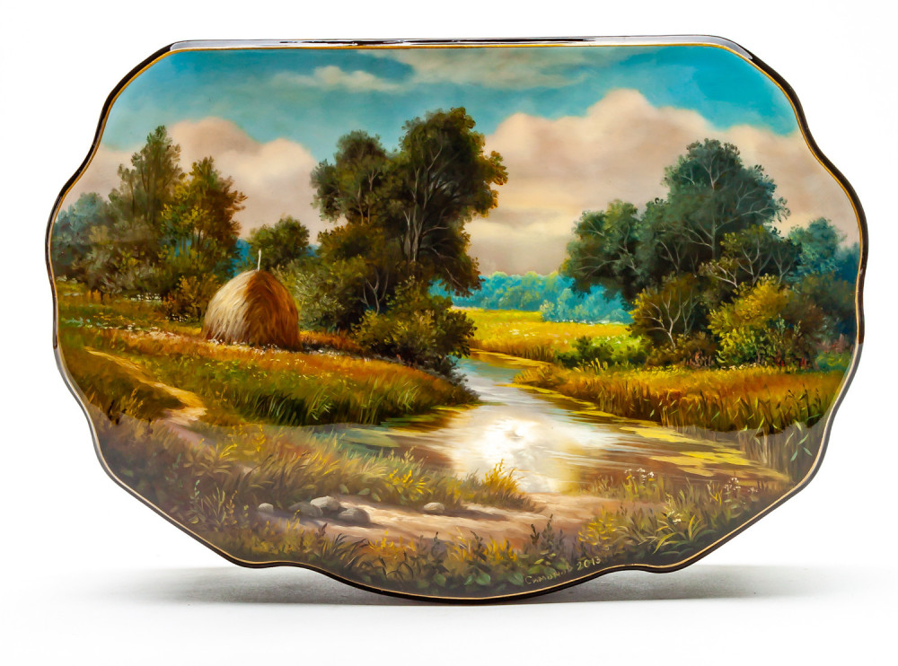 220x150mm The River Hand Painted Jewellery Box (by Tatiana Shkatulka Crafts)
