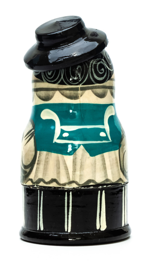 105mm Rabbi with Fruits hand painted on wooden Matryoshka doll 3 pcs (by Alexander Famous Paintings Studio)