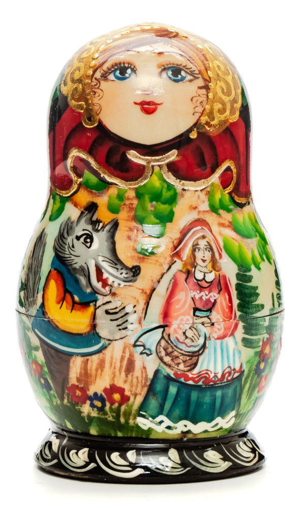 Shop Exclusive Nesting Dolls 110mm The Red Hood hand painted Matryoshka doll 5pcs online at Skazka.site | Eligible for fast shipping and free returns. 110mm The Red Hood hand painted Matryoshka doll 5pcs