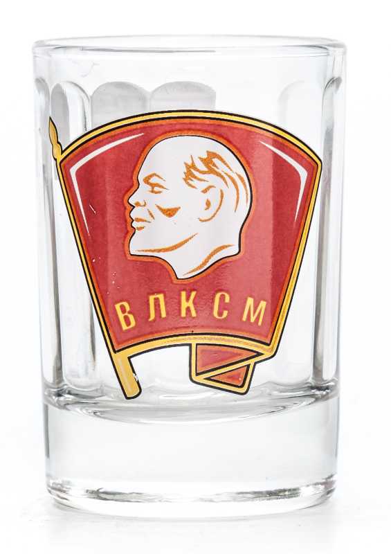 30 ml Komsomol Lenin Faceted Shot Glass (by Crystal Glass)