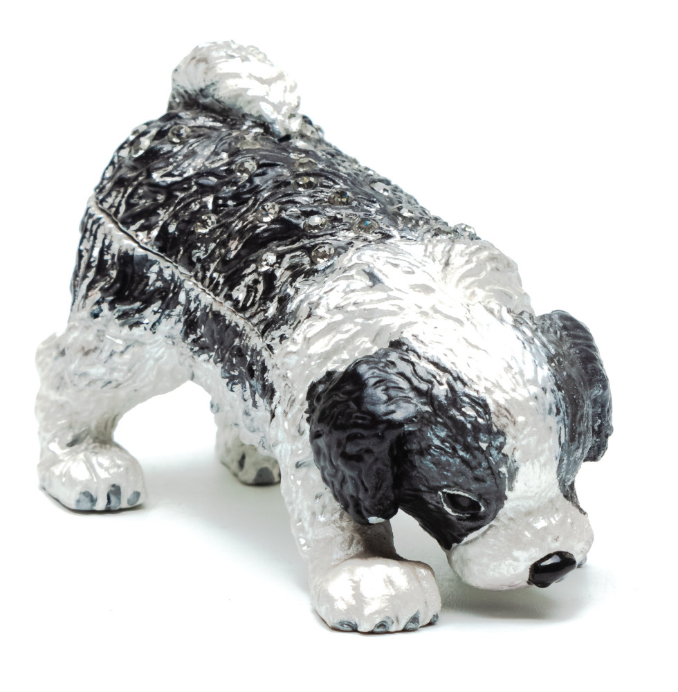 40 mm Black Puppy Jewellery Box