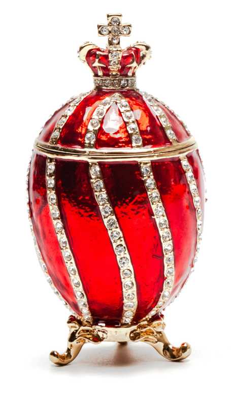 80 mm Red Twisted Eater Egg with the Crown