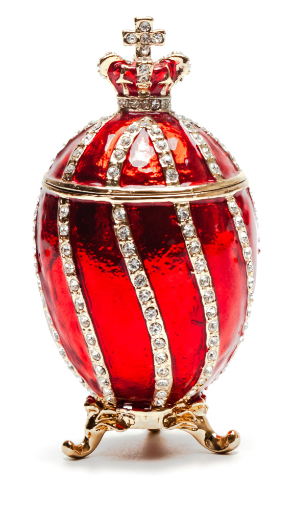 80 mm Red Twisted Eater Egg with the Crown