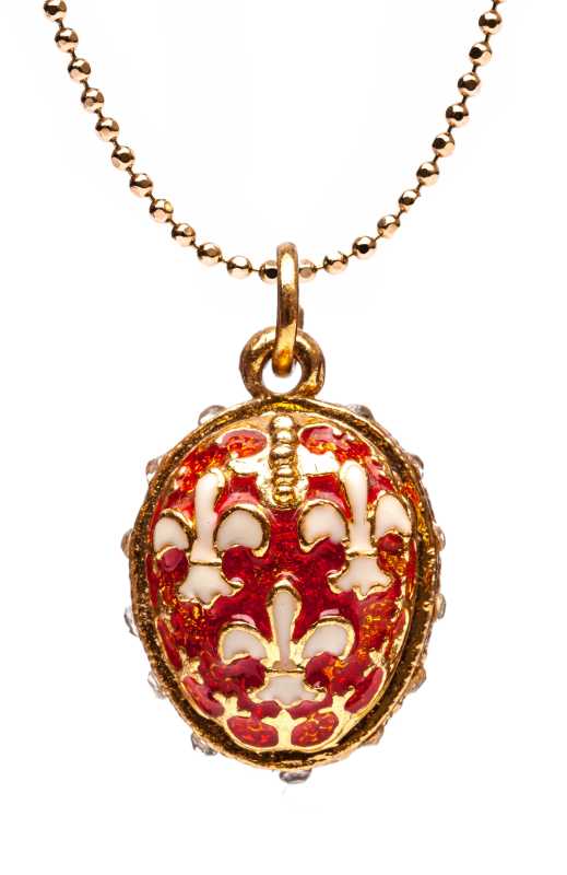 Lily Red Egg Pendant