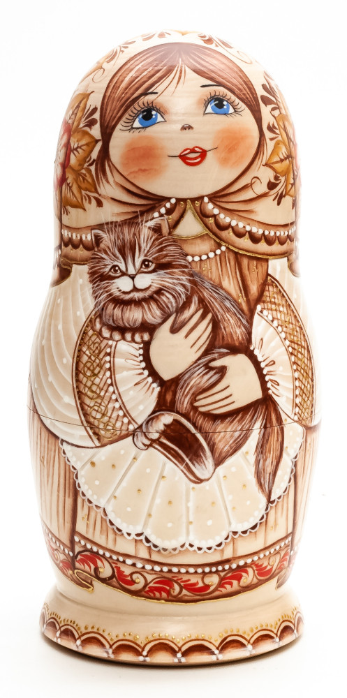 Shop Exclusive Nesting Dolls 190 mm Little Girls with Flowers hand painted Matryoshka 5 pcs dolls (by A Studio) online at Skazka.site | Eligible for fast shipping and free returns. 190 mm Little Girls with Flowers hand painted Matryoshka 5 pcs dolls (by A Studio)