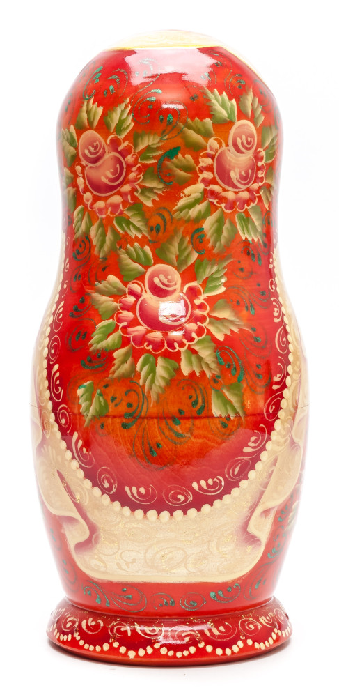 260 mm Sleeping Beauty fairytale hand painted wooden Matryoshka doll 7 pcs (by GOLDEN COCKEREL)