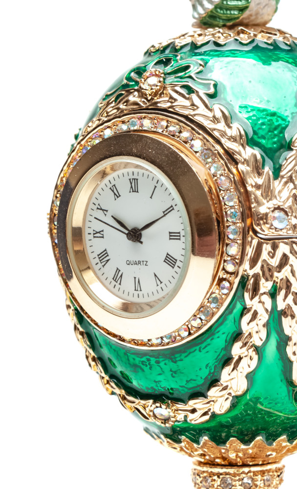 150 mm Green Music Easter Egg with the Clock