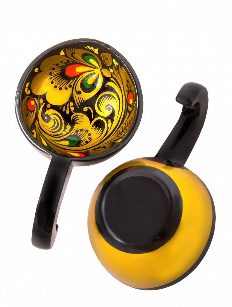 Duck Khokhloma hand painted wooden Ladle for Wine with small Ladles